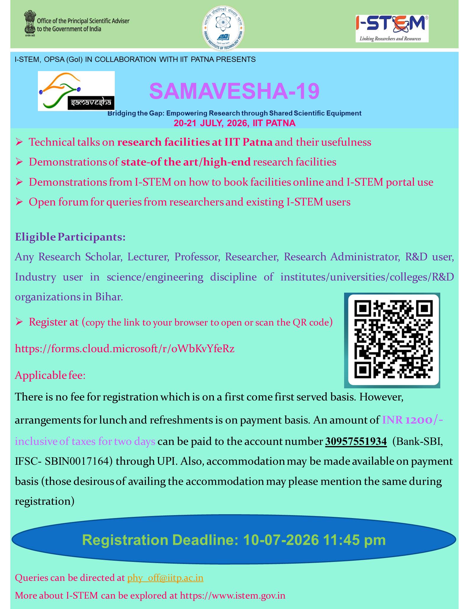 SAMAVESHA-19 Flyer
